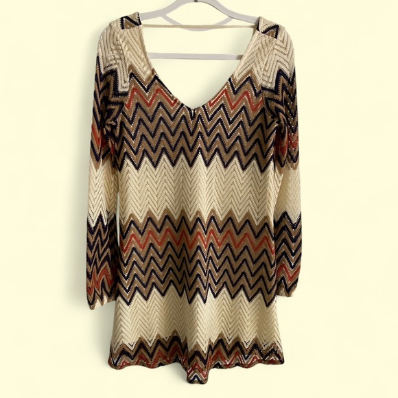 Full Tilt Dresses & Skirts - Full Tilt Beige Bohemian Fitted Knee-Length Dress Women’s‎ Size Small